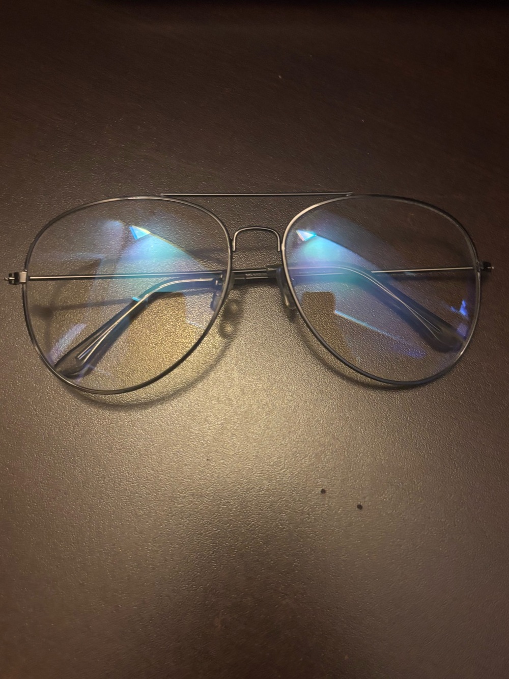 Silver/Grey Aviator Style Blue Light Glasses